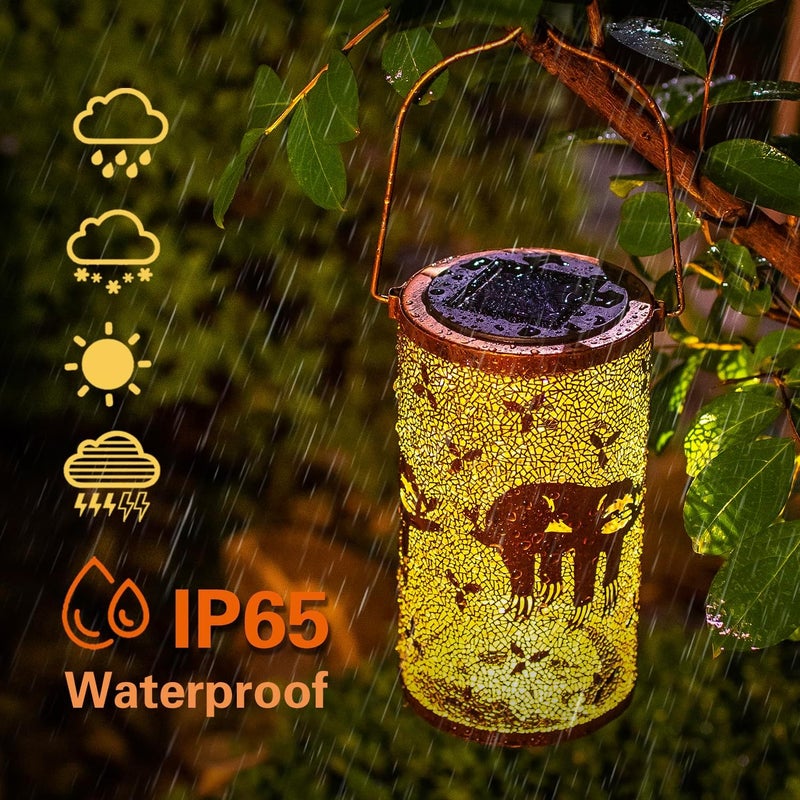 EZTZEN Sloth Solar Lanterns Outdoor Waterproof Hanging Solar Lights Sloth Gifts for Women Men Metal Decorative LED Sloth Lanterns for Garden Decor,Yard,Patio,Lawn,Tabletop,Pathway,Landscape - Image 5